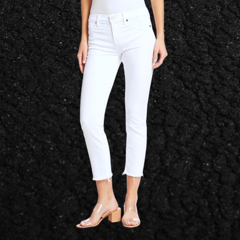 7 For All Mankind Roxanne Ankle Fringe Skinny Jeans